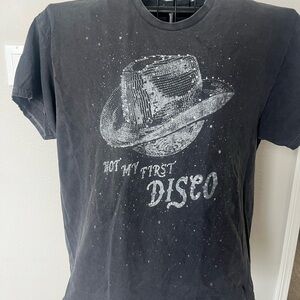 Black Graphic Disco T-Shirt